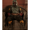 Figura de Boba Fett en el Trono en Star Wars The Mandalorian resina Deluxe Art Scale 1/10 por Iron Studios
