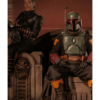 Figura de Boba Fett y Fennec Shand en el trono Star Wars The Mandalorian resina Deluxe Deluxe Art Scale 1/10 por Iron Studios