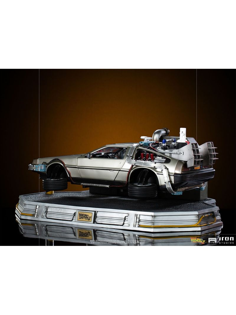 Estatua Regreso al Futuro 2 Set Completo DeLorean Deluxe Iron Studios